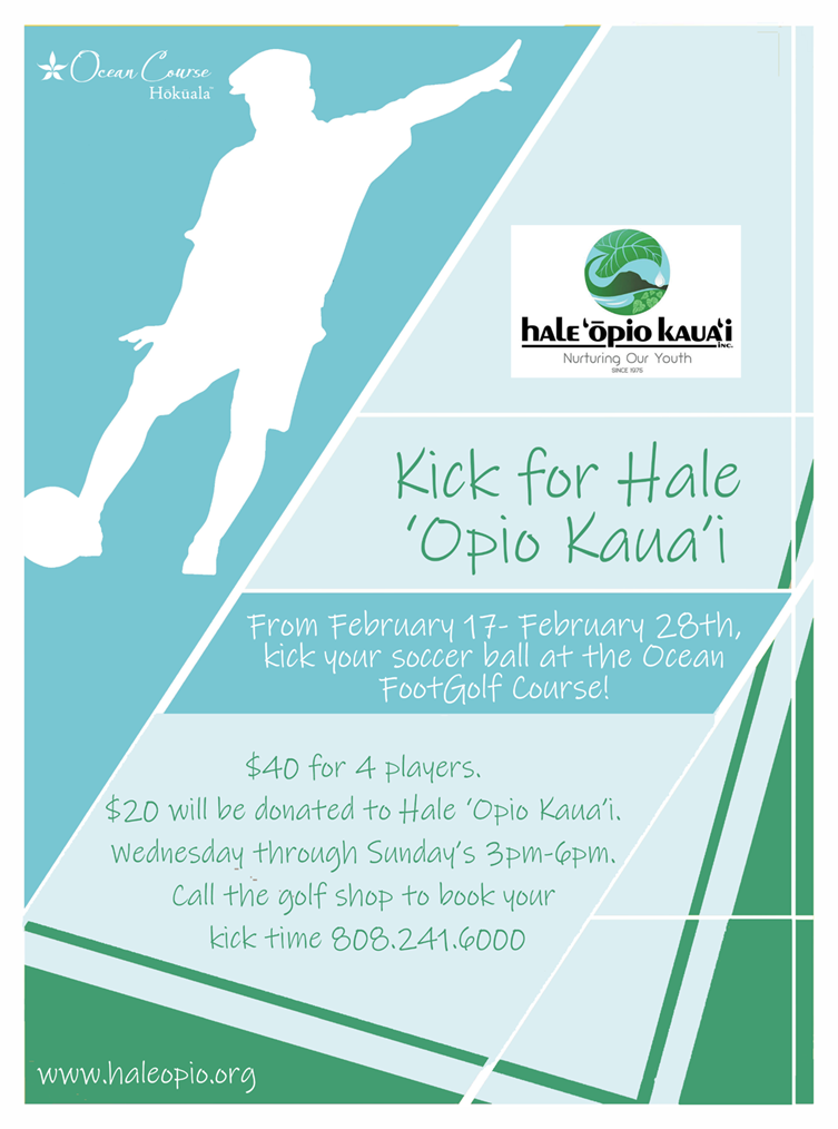 Kick for Hale Opio Kauai 2021 Flyer