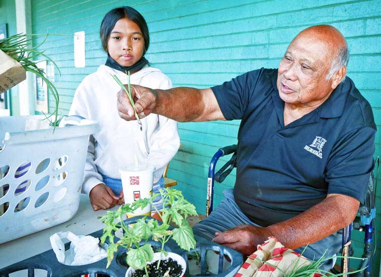 Hale ‘Opio goes to ‘Ele’ele for children’s garden plants