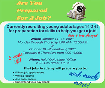 First Jobs Academy Oct/Nov 2021