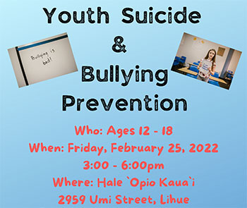 Youth Suicide & Bullying Prevention 2-25-2022
