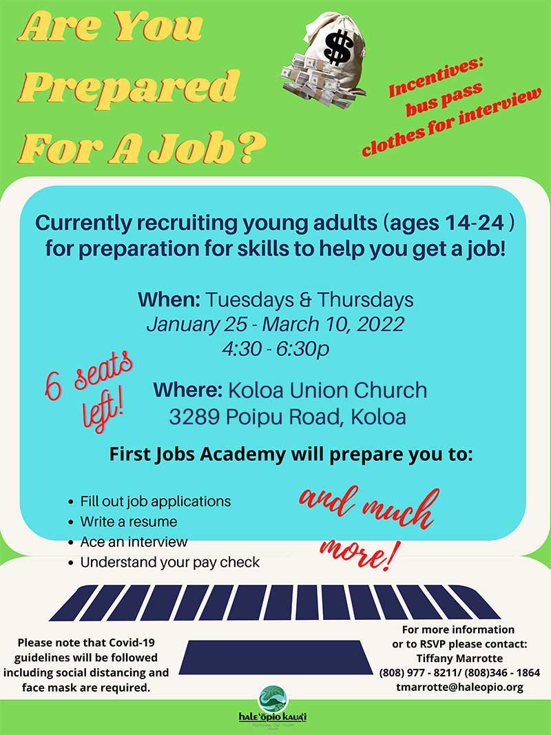 First Jobs Academy - January to March 2022 - Hale Opio