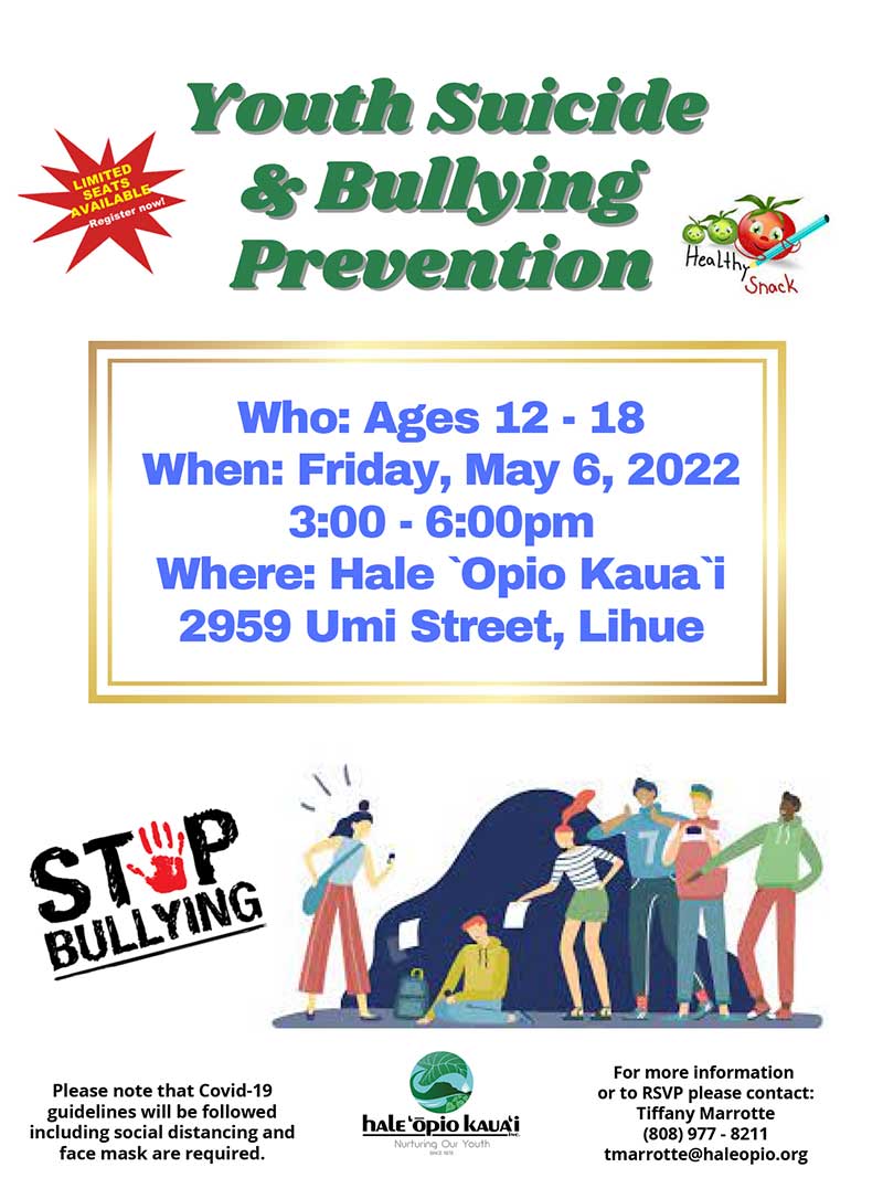 Youth Suicide & Bullying Prevention 5-6-2022 - Hale Opio
