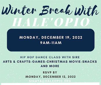 Winter Break with Hale Opio – 12/19/2022