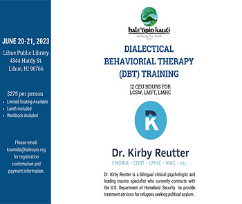 Dialectical Behavioral Therapy (DBT) Training 6/20-21/2023