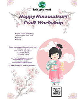 Happy Hinamatsuri Craft Workshop – 2/28/2024