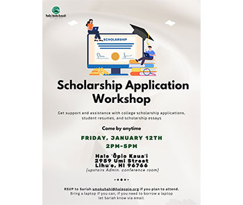 Scholarship Application Workshop 1/12/2024