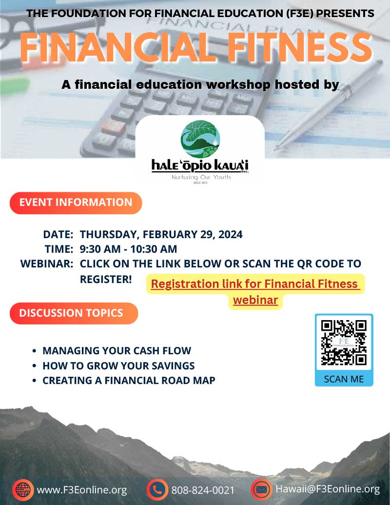 Financial Fitness Workshop - Hale Opio Kauai