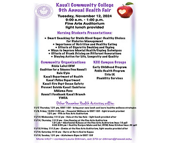 Kauai Community College – Annual Health Fair