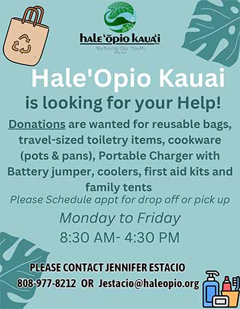 Reusable Bag and Travel Sized Toiletry items Flyer - Hale Opio Kauai