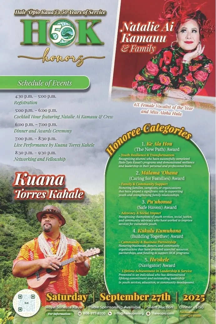 Hale ‘Ōpio Kaua‘i Honors - 50 Years of Service Celebration